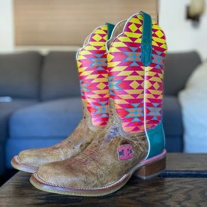 Cinch Edge Aztec Western Cowgirl/Cowboy Boots